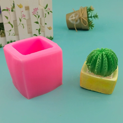 3D Succulent Cactus Potted Silicone Mold For DIY Aromatherapy Candle Chocolate Mousse Cake Plaster Handmade Craft Tool