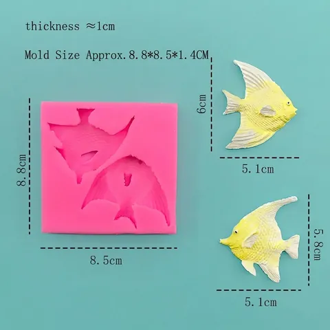 Ozean Tropischer Fisch Silikonform Lachsform DIY Fondant Kuchen Backform Für Schokolade Aromatherapie Seife Kerze Dekor