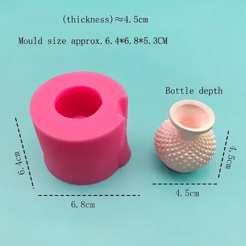 3D Vase Silikonform DIY Gips Kerzenherstellung Werkzeug Geprägtes Muster Fondant Kuchen Dekoration Backform