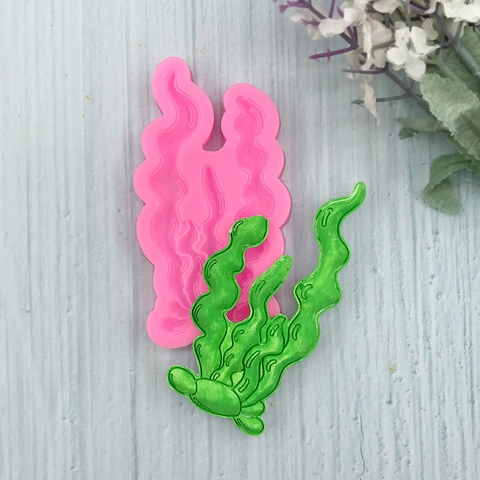 Molde De Silicona Coral Alga Marina Para Decoración De Pasteles Tema Océano DIY Fondant Chocolate Dulce Artesanía Herramientas De Repostería Estilo Alga Rosa