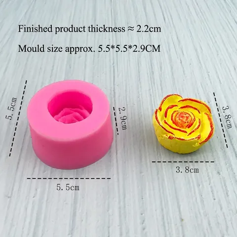 Rosenblüte Silikonform 3D Blumenform Für DIY Handgemachte Kerze Seifenherstellung Fondant Schokolade Kuchen Backen Werkzeuge