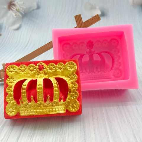 Molde de Silicona Corona Real Vintage para Fondant Chocolate Decoración de Pasteles Jabón Artesanal Yeso Resina Repostería
