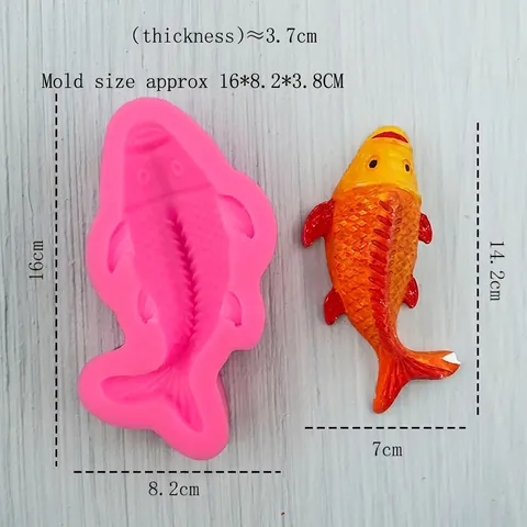 3D Koi Fisch Silikon Kuchenform Karpfen Form Fondant Schokolade Form DIY Geburtstag Kuchen Dekoration Werkzeug Backzubehör