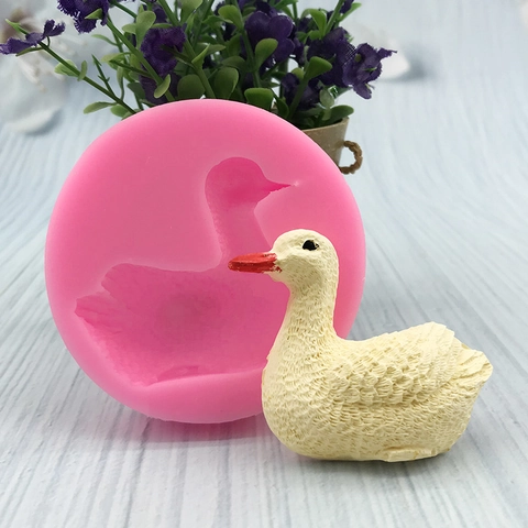 Stampo in Silicone Anatra Oca per Torta Mousse al Cioccolato Fai da Te Strumenti Gelatina Stampo per Cottura Fondente Rosa