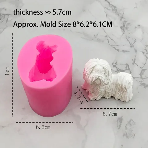 3D Tier Welpe Hund Silikonform Welpenform Fondant Mousse Kuchen Schokolade Dekoration Form DIY Gips Kerze Harz Handwerk Werkzeuge