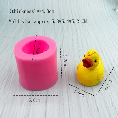 3D Kleines Entlein Silikonform Für DIY Backen Fondant Pudding Mousse Kuchen Schokolade Handgemachte Seife Kerze Gips Rosa Form
