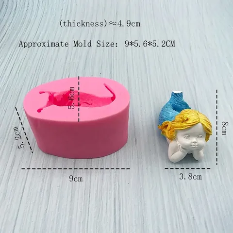 DIY Meerjungfrau Form Silikonform Für Fondant Kuchen Schokolade Handgemachte Seife Gips Harz Handwerk Meerestier Backwerkzeug