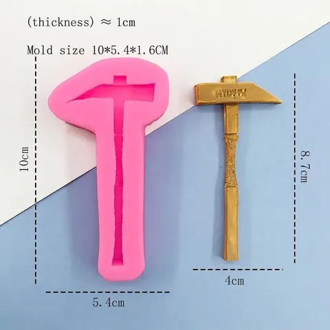 Σιλικόνη Φόρμα σε Σχήμα Σφυριού και Αξίνας DIY Εργαλεία Fondant Σοκολάτα Φόρμα για Κέικ Γύψος Ρητίνη Εργαλείο Διακόσμησης
