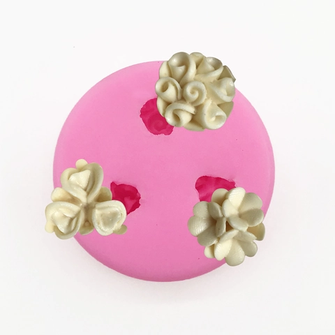 Kleine Blumen Silikonform Für Aromatherapie Gips Kerze DIY Handgefertigt Harz Fondant Blumenmuster Backwerkzeug Form Rosa