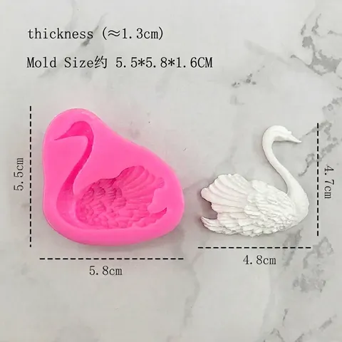Elegante Schwan-Silikon-Kuchenform 3D-Federstruktur Fondant Schokoladenform DIY Basteln Seife Gips Backwerkzeug