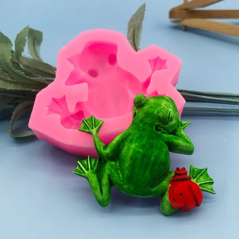 Silikon Frosch Form Für Schokolade Fondant Tortendekoration Dreidimensionale Tierform Backwerkzeug Küchenbedarf Rosa Formhandwerk