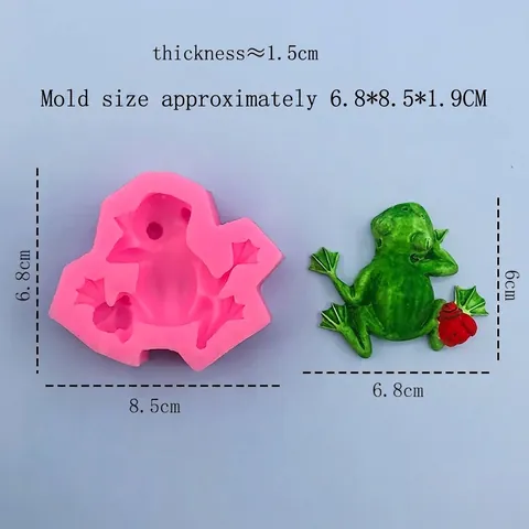 Silikon Frosch Form Für Schokolade Fondant Tortendekoration Dreidimensionale Tierform Backwerkzeug Küchenbedarf Rosa Formhandwerk