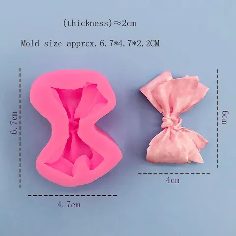 3D Bow Knot Silicone Mold Fondant Cake Decoration Baking Tool Chocolate Soap Candle Craft Mold For Cake Decor Sugarcraft