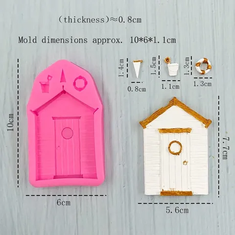 Ozean-Stil Märchen-Tür Silikonform Für Schokolade Fondant Kuchendekoration Handgemachtes Backwerkzeug DIY Bastelzubehör