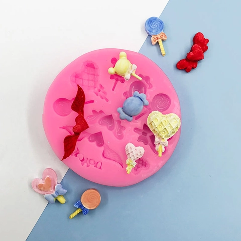 DIY Heart Wings Lollipop Silicone Mold Chocolate Fondant Cake Decorating Baking Tool For Dessert Sugar Craft Decoration