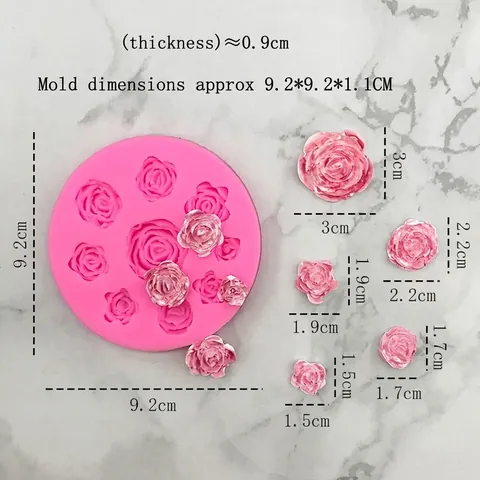 Rosenblume Silikonform 3D Multi-Kavitäten Fondant Tortendekoration Werkzeug Für Schokolade Süßigkeiten Kerze Gips Aromatherapie DIY Backform