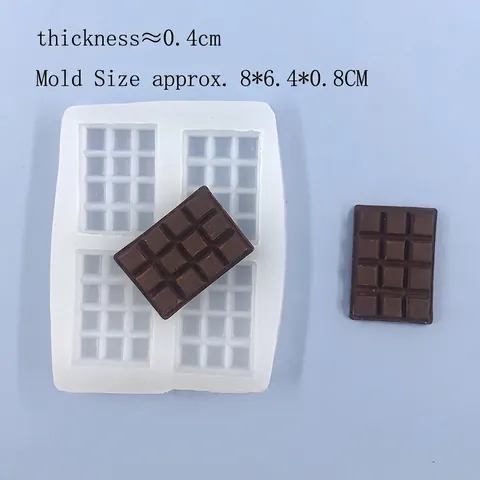 Molde de Silicona Flexible para Chocolate para Hornear DIY Decoración de Pasteles de Fondant Patrón de Rejilla Rectangular Multicavidad