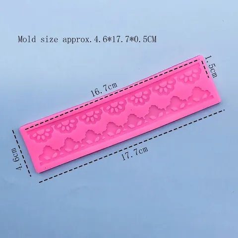 Rosa Silikon Spitze Blume Kuchenrandform DIY Fondant Schokolade Backen Dekoration Werkzeug Für Haus Küche Kuchen Zubehör
