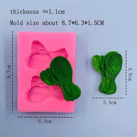 Cabbage Shape Silicone Mold DIY Fondant Chocolate Cake Decorating Mold Vegetable Design Plaster Soap Handmade Baking Tool