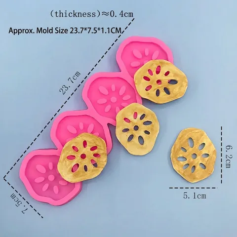 Lotuswurzelscheibe Silikonform Für Kuchen Fondant Schokolade Eiscreme Backen DIY Sugarcraft Rosa Form Küchenzubehör
