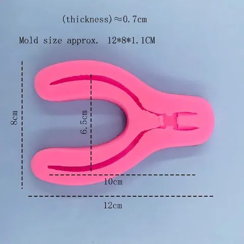 Zangenform Silikonform Für Kuchendekoration Schokolade Fondant Süßigkeiten DIY Backwerkzeug Rosa Flexibles Silikon Küchenbackform