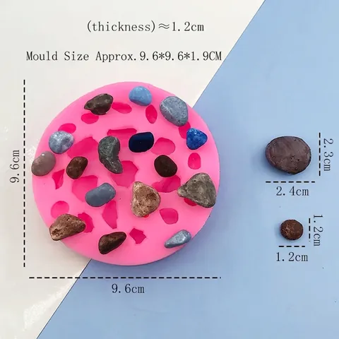 Silikon Kieselstein Form Kuchen Dekoration Form Für DIY Schokolade Fondant Harz Handwerk Machen Backwerkzeug Zufällige Farbe