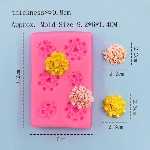 6-Hole Rose Flower Silicone Mold DIY Fondant Chocolate Biscuit Baking Tool Rose Shape Plaster Soap Decoration Cake Mold