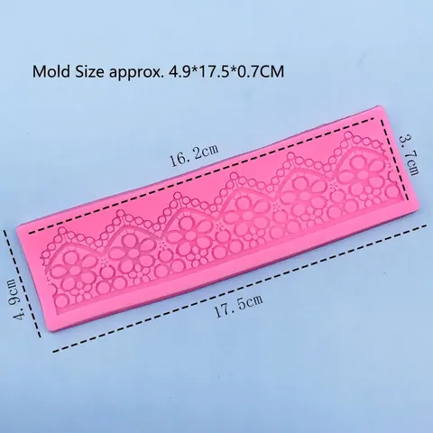 Silikon Blumen Spitze Rand Form Für Fondant Kuchen Dekoration DIY Backwerkzeug Schokolade Ton Gips Dekorative Spitzenform