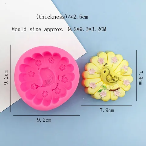 3D Bird Sakura Flower Silicone Mold For DIY Baking Soap Gypsum Candle Resin Crafting Cake Decoration Chocolate Fondant Mold