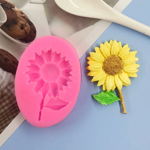 Sonnenblumenform Silikon Backform Für Fondant Schokolade Zucker DIY Backen Dekoration Werkzeug Für Handgemachte Seife Ton
