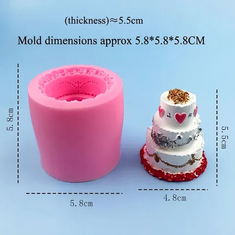 3D Στερεοσκοπική Φόρμα Σιλικόνης για Τούρτα DIY Φοντάν Σοκολάτα Διακόσμηση Τούρτας Γενεθλίων Εργαλείο Ζαχαροπλαστικής