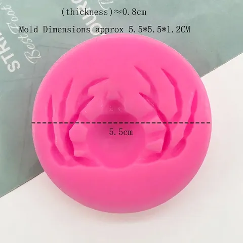 Dier Spin Krab Vorm Siliconen Vorm Voor DIY Bakken Chocolade Taart Decoratie Halloween Keukengerei Roze Flexibele Fondant Vorm