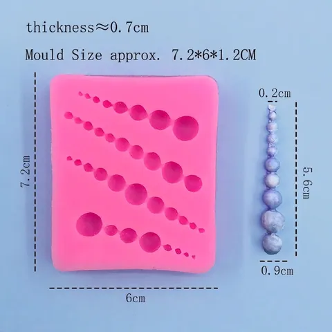 Pearl Border Silicone Fondant Cake Mold Beaded Edge Chocolate Baking Decorative Tool For DIY Sugarcraft Clay Resin