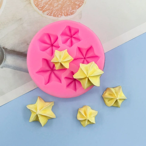 Sternform Silikonform Rosa DIY Fondant Schokolade Kuchen Dekoration Werkzeug Flexible Silikon Backzubehör Für Küche Hausgebrauch