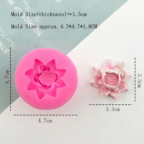 3D Lotus Flower Silicone Mold For Cake Fondant Chocolate Jelly Soap Aromatherapy Plaster Ornament DIY Baking Tools