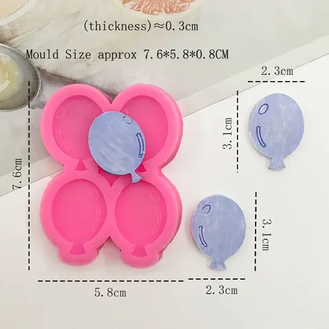 Ballonvorm Siliconen Vorm Voor DIY Chocolade Fondant Taart Decoreren Snoep Zeep Gips Bakgereedschap Cartoon Roze Siliconen Vorm