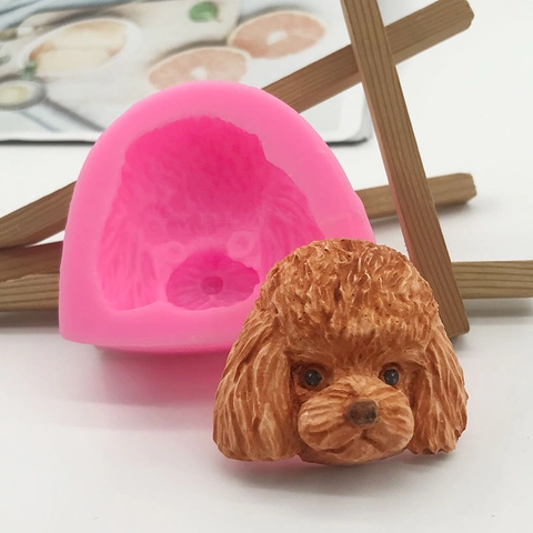 Puppy Dog Head Shape Silicone Mold For DIY Mousse Cake Chocolate Pudding Fondant Soap Candle Making Kitchen Baking Tools