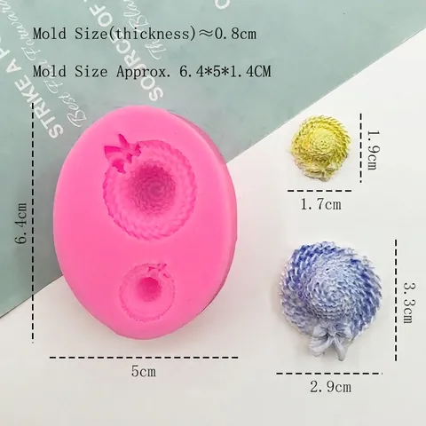 3D Strohoed Strik Siliconen Vorm Voor Taart Decoratie Fondant Chocolade Zeep Bakgereedschap DIY Ambacht Klei Gips Vorm