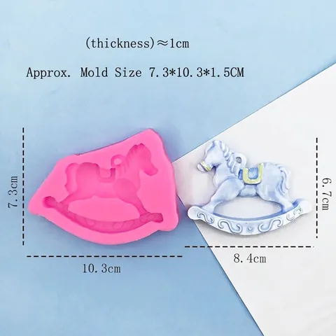Schaukelpferd Silikonform Für Kuchen Schokolade Fondant Süßigkeiten Backen DIY Handwerk Dekorative Schaukelpferd Form