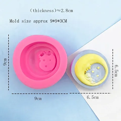 Schlafendes Baby Mond Sterne Silikonform Für Fondant Schokolade Seife Gips DIY Backwerkzeug Unregelmäßiges Design