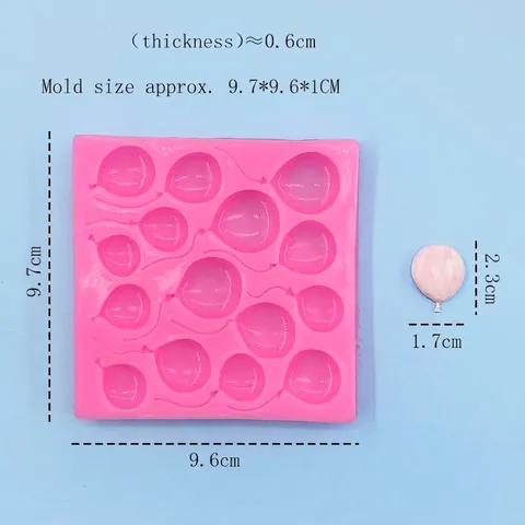 Ballonform Silikonform Mehrere Löcher Für Fondant Schokolade Süßigkeiten Kuchendekoration Backwerkzeug DIY Handarbeit Ton Seife