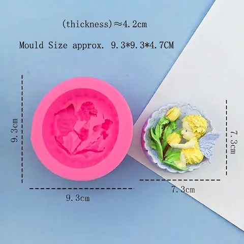 3D Engel Baby Silikonform Für DIY Handgefertigte Seife Kuchen Gips Schokolade Prägeform Haus Küche Handwerk Werkzeug Rosa
