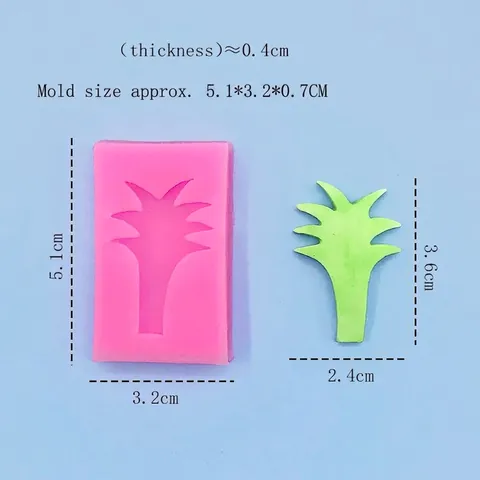 Silikon Tropisches Blatt Backform Kleines Gras Palmenblatt Muster Fondant Schokolade Kuchenform Für DIY Dekoration