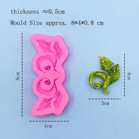 Europäisches Relief Blumenranke Blatt Silikonform Fondant Kuchenrand Dekoration DIY Backform Für Schokolade Ton