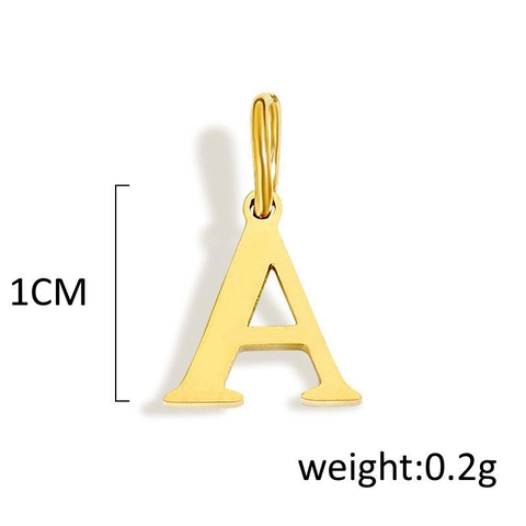 Pendentifs en Acier Inoxydable Lettre Alphabet Anglais A-Z Pour la Fabrication de Bijoux DIY Colliers Bracelets Accessoires Cadeau