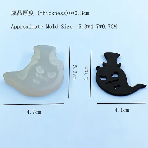 Halloween Ghost Silicone Mold With Top Hat For Chocolate Fondant DIY Baking Tool Funny Ghost Shape Cake Decoration Mold