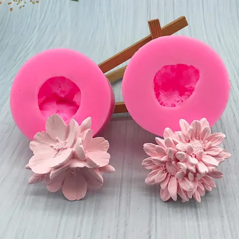 3D Blumen Silikonform Kirschblüte Gänseblümchen Lotus Form Für DIY Kerze Seife Aroma Stein Harz Handwerk Backen Kuchenform