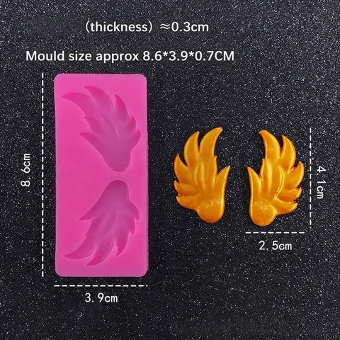 Engelenvleugels Siliconen Vorm Voor DIY Handgemaakte Fondant Chocolade Hars Ambacht 3D Veermateriaal Bakgereedschap Taart Decoreren