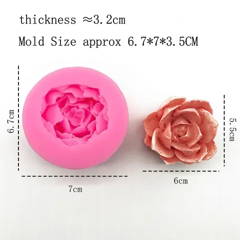 3D Lotus Bloem Siliconen Vorm Voor Bakken Fondant Zeep Kaars Gips DIY Cake Decoreren Gereedschap Siliconen Vorm