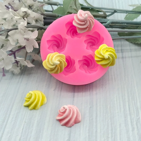Stampo in Silicone a Forma di Fiore di Rosa a Spirale per Decorazione Torte Fai da Te Cioccolato Fondente Pasticceria